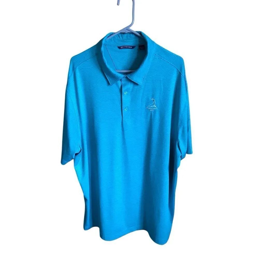 Cutter & Buck Golf Blue polo shirt Size 2XB Pinehurst golf course